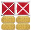 Beistle 15 1/2" - 32 1/2" Barn Loft Door and Hay Bale Props; 12/Pack (52069) view 1
