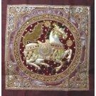 Exclusive Thai Decor Horse - Red Felt and Maroon Silk Border - ETD2009H-S-M
