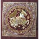 Exclusive Thai Decor Horse - Red Felt and Maroon Silk Border - ETD2009H-S-M