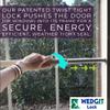Wedgit Maxi Twist Tight Large Size Sliding Door Security Bar Extends 25 to 42, Sliding Door Lock Bar to Keep Intruders from Getting in, Also Ideal for Sliding & Single Hung Windows, White view 2