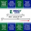 Wedgit Maxi Twist Tight Large Size Sliding Door Security Bar Extends 25 to 42, Sliding Door Lock Bar to Keep Intruders from Getting in, Also Ideal for Sliding & Single Hung Windows, White view 4