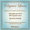 1200 Thread Count Egyptian Quality 3pc Duvet Cover Set, Solid, Full/Queen, Chocolate Brown view 3