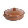 Amazing Cookware SB123 Natural Terracotta 25cm Round Dish With Lid, Brown view 1