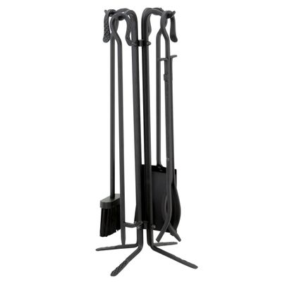 UniFlame 5-Piece Black Fireplace Tools Set T18070BK