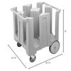 Cambro (DC825131) 8-1/4" Polyethylene Dish Cart view 2
