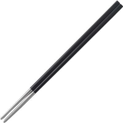 Fukui Craft Chopsticks, Stainless Steel Metal Chopsticks for Yakiniku Direct Fire, Made in Japan, Chopsticks Tip, Aluminum, Yakiniku Chopsticks, Anodized Finish, Black, 9.8 inches (25 cm)