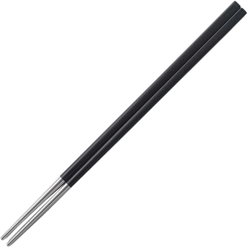 Fukui Craft Chopsticks, Stainless Steel Metal Chopsticks for Yakiniku Direct Fire, Made in Japan, Chopsticks Tip, Aluminum, Yakiniku Chopsticks, Anodized Finish, Black, 9.8 inches (25 cm)