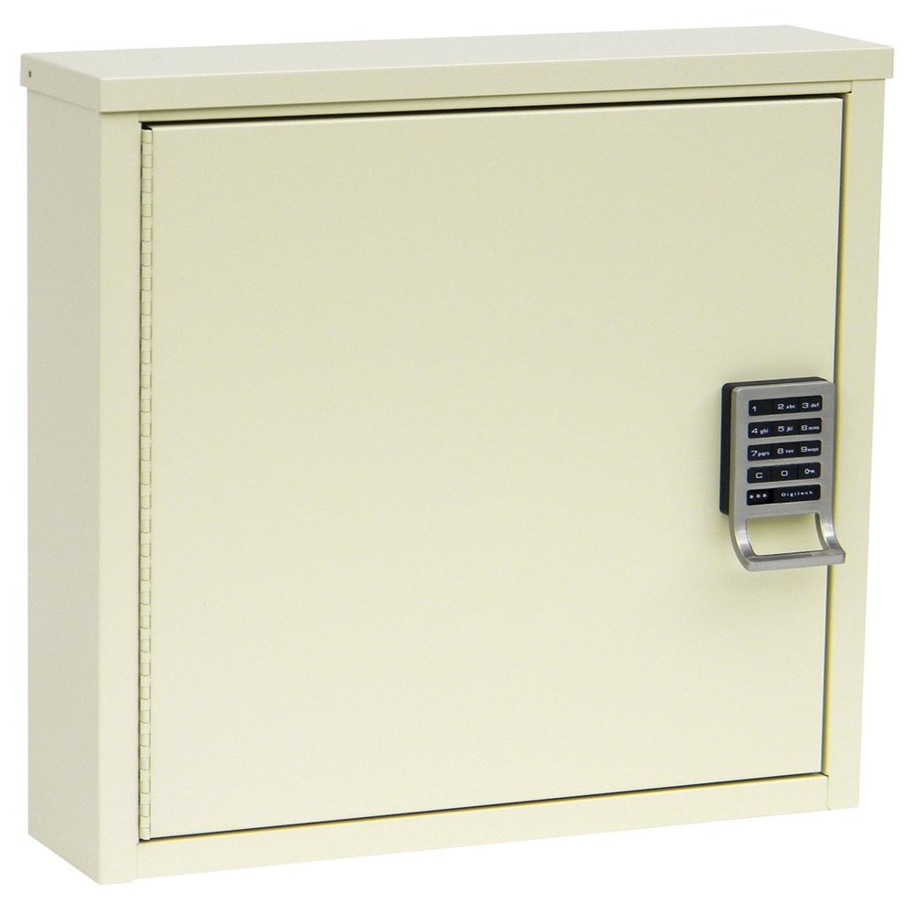 Omnimed 291600-BG Patient Security Cabinet with Programmable E-Lock, 4"/Shallow, Beige