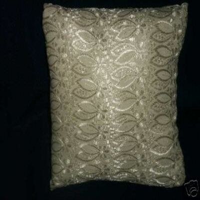 Ivory Satin Design Ring Bearer Pillow