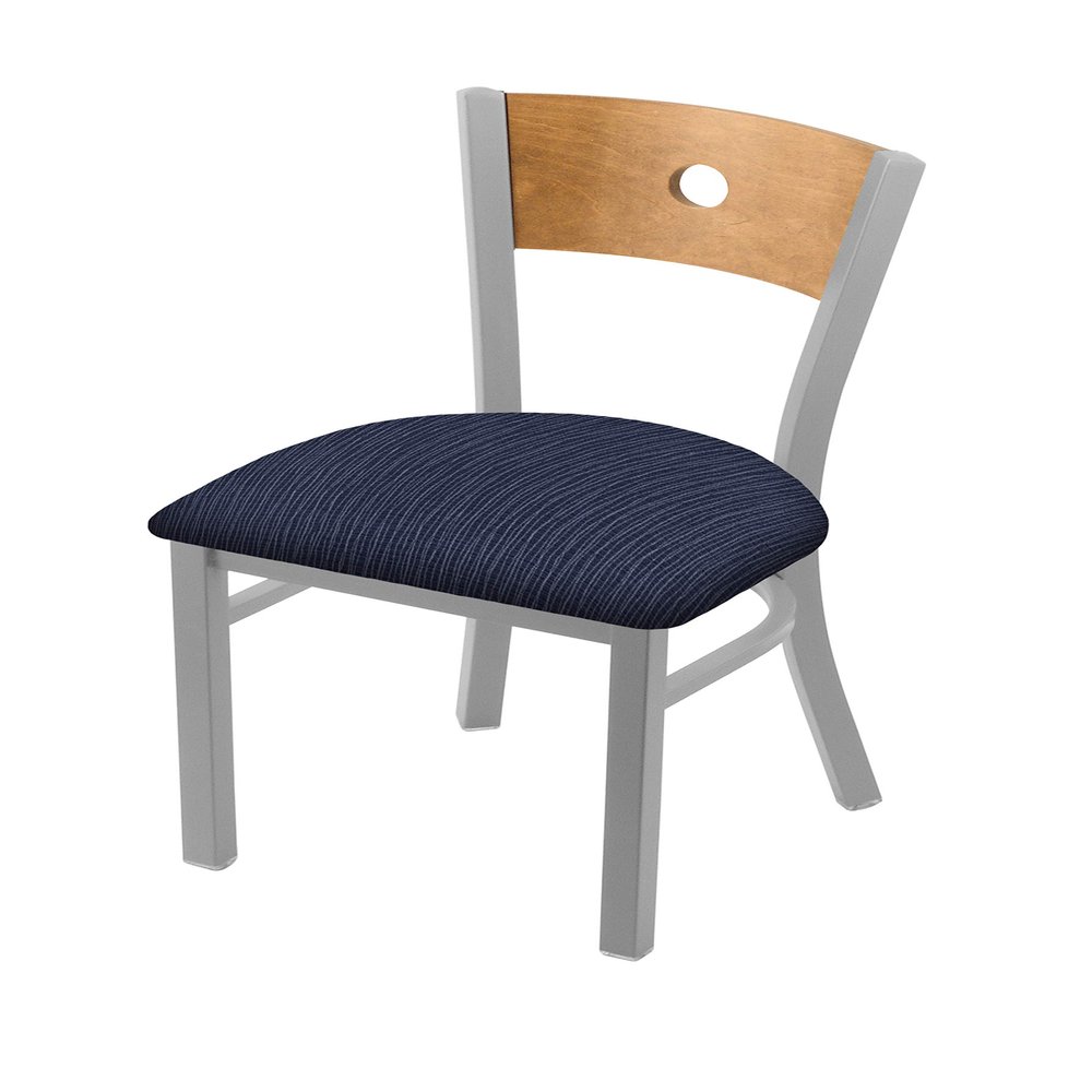 HBS 630 Voltaire 18" Chair with Anodized Nickel Finish, Medium Back, and Graph Anchor Seat
