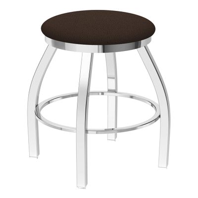 802 Misha 30" Swivel Bar Stool with Chrome Finish and Rein Coffee Seat