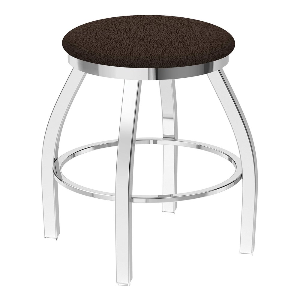 802 Misha 30" Swivel Bar Stool with Chrome Finish and Rein Coffee Seat