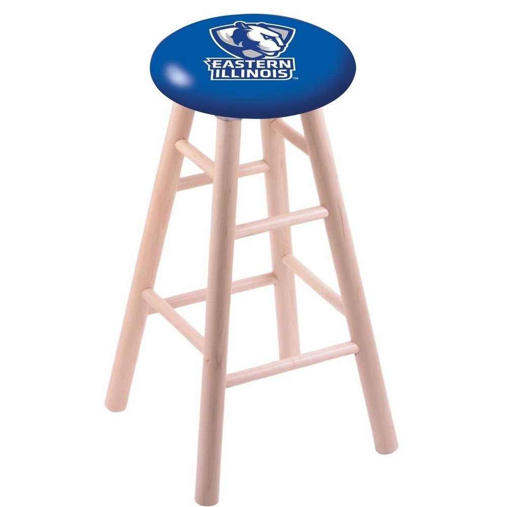 Holland Bar Stool Co. Maple Bar Stool in Natural Finish with Eastern Illinois Seat by The