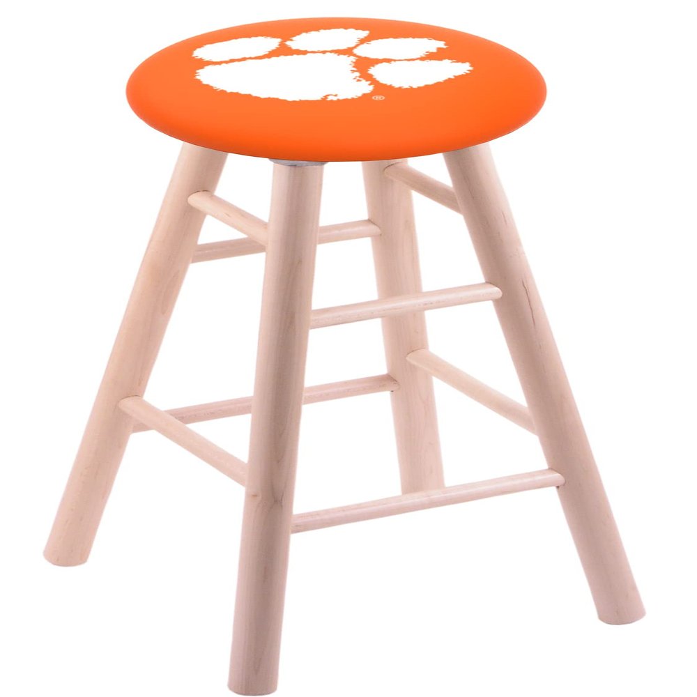 Holland Bar Stool Co. Maple Counter Stool in Natural Finish with Clemson Seat by The