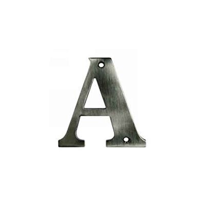 4 in. Solid Brass Residential Letter (Set of 10) (C - Satin Nickel)