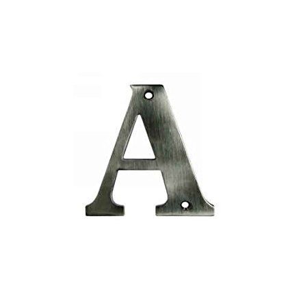 4 in. Solid Brass Residential Letter (Set of 10) (C - Satin Nickel)