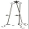 Deco 79 Metal Scroll Extra Large Free Standing Adjustable Display Stand Easel with Chain Support, 21" x 1" x 65", Black view 1