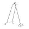 Deco 79 Metal Scroll Extra Large Free Standing Adjustable Display Stand Easel with Chain Support, 21" x 1" x 65", Black view 3