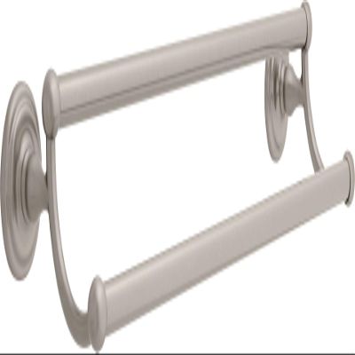 Franklin Brass Jamestown (1-Pack) 24" Towel Rack for Bathroom, Satin Nickel Double Towel Bar for Bathroom Wall Towel Holder Rod Wall Mounted Bathroom Accessories 9045SN
