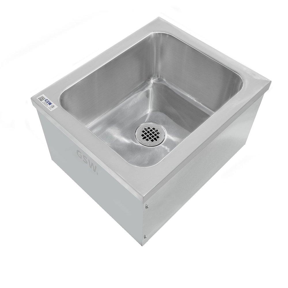ACE Equipment Stainless Steel Floor Mount Mop Sink (24" x 24" x 14")