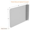 ACE Equipment SP-S1812 Stainless Steel Wall Mount Splash Guard for Commercial Restaurant Hand Sink and Compartment Prep Sink, ETL Certified (20" W x 12" H) view 2
