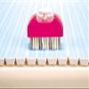 Aiwa Bath Cleaning Pink Whole Bath Pig Brush, 2 Tier Switchable Type, Groove, Flat, Made in Japan view 3
