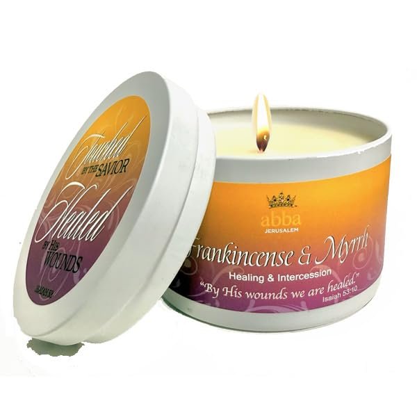ABBA Candle-Frankincense & Myrrh Scripture Tin-8oz