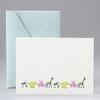 Crane & Co. Critter Parade Aqua Birth Announcements (3C1601) view 1