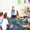 Flagship Carpets All The Little Children Multicolor Oval Area Rug for Kids Room, Playroom Mat, Classroom or Home Learning Carpet, 10'6" x 13'2", Multi view 3