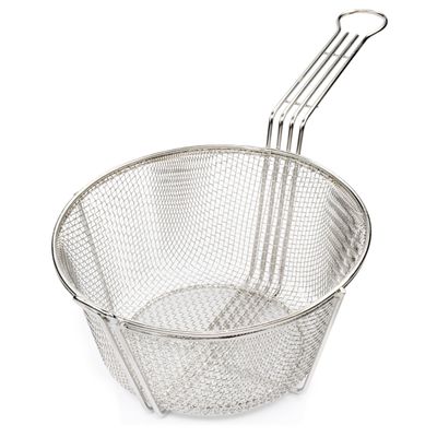 Carlisle FoodService Products 601000 Chrome Plated Nickel Steel Mesh Fryer Basket, 8-3/4" Diameter x 4-3/4" Depth (Case of 12)
