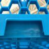 Carlisle FoodService Products RG25-114 OptiClean 25 Compartment Glass Rack with Extender, 3-1/2" Compartments, Blue (Pack of 4) view 2