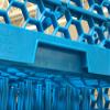 Carlisle FoodService Products RG25-114 OptiClean 25 Compartment Glass Rack with Extender, 3-1/2" Compartments, Blue (Pack of 4) view 3