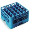 Carlisle FoodService Products RG25-114 OptiClean 25 Compartment Glass Rack with Extender, 3-1/2" Compartments, Blue (Pack of 4) view 4