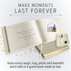 Gallery Leather Guest Book - Great for Wedding, Reception, Baby and Bridal Shower, Birthday Party and Vacation Home - 192 Lined Pages to Sign in, add Polaroid Photo - Hardcover 9x7" - Acadia Green view 3