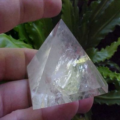 B1517 Gemqz Clear Quartz Carved Pyramid !!!