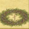 Caspari Berry Wreath Monogram Initial Z Paper Guest Towel, Gold, 18 Count view 1