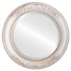 OVALCREST Round Beveled Wall Mirror for Home Decor - Florence Style - Taupe - 28x28 Outside Dimensions view 1