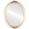 OVALCREST Oval Beveled Wall Mirror for Home Decor - Contessa Style - Gold Leaf - 26" x 22" view 1
