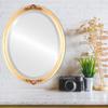OVALCREST Oval Beveled Wall Mirror for Home Decor - Contessa Style - Gold Leaf - 26" x 22" view 3