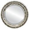 OVALCREST Round Beveled Wall Mirror for Home Decor - Philadelphia Style - Champagne Silver - 34x34 Outside Dimensions view 1