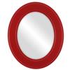 OVALCREST Oval Beveled Wall Mirror for Home Decor - Montreal Style - Holiday Red - 17x21 Outside Dimensions view 1