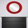 OVALCREST Oval Beveled Wall Mirror for Home Decor - Montreal Style - Holiday Red - 17x21 Outside Dimensions view 3