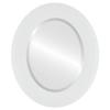 OVALCREST Oval Beveled Wall Mirror for Home Decor - Montreal Style - Linen White - 17x21 Outside Dimensions view 1