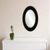 OVALCREST Oval Beveled Wall Mirror for Home Decor - Ashland Style - Matte Black - 23x29 Outside Dimensions view 3