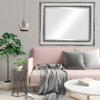 OVALCREST Rectangle Beveled Wall Mirror for Home Decor - Dorset Style - Silver Spray - 28x34 Outside Dimensions view 3
