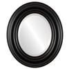 OVALCREST Oval Beveled Wall Mirror for Home Decor - Regalia Style - Rubbed Black - 37x47 Outside Dimensions view 1