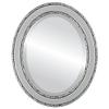 OVALCREST Oval Beveled Wall Mirror for Home Decor - Monticello Style - Silver Spray - 24x34 Outside Dimensions view 1