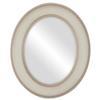 OVALCREST Oval Beveled Wall Mirror for Home Decor - Montreal Style - Taupe - 25x35 Outside Dimensions view 1