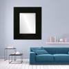 OVALCREST Rectangle Beveled Wall Mirror for Home Decor - Boulevard Style - Matte Black - 20x24 Outside Dimensions view 3