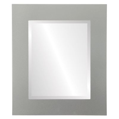 OVALCREST Rectangle Beveled Wall Mirror for Home Decor - Ashland Style - Bright Silver - 27x33 Outside Dimensions